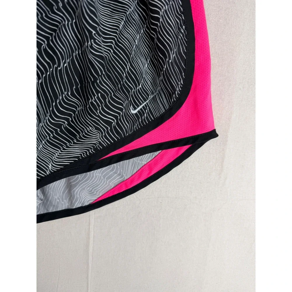 Nike Women's Dri-Fit Black White Pink Running Shorts size Small